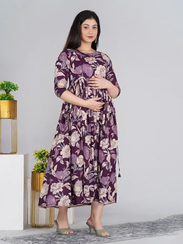 Image of Women's Maternity Kurti for Feeding Zippers |Easy Breastfeeding Kurti for Nursing Pre and Post Pregnancy (Combo of 2 Kurti)