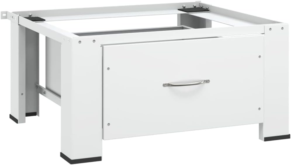 vidaXL Base for Washing Machine with Drawer White Washing Machine Base