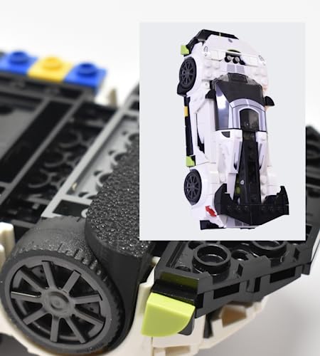 Image of Collectible Car Display Wall Mount | Low Profile Design Compatible with Lego Car Models | Display Cars by Wheels on Wall | Made in USA (Black 10-Pack)