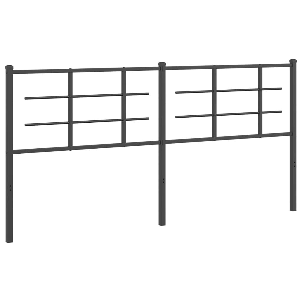vidaXL Cabecero de Repuesto de Metal Negro 180 cm