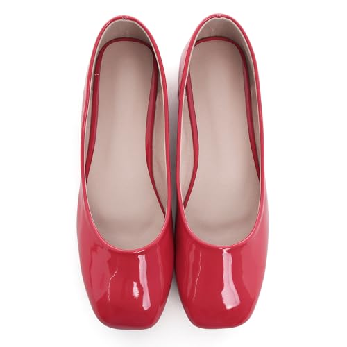 Image of Dear Time Women's Casual Foldable Ballet Flats Square Toe Ballerina Flats Shoes Comfortable