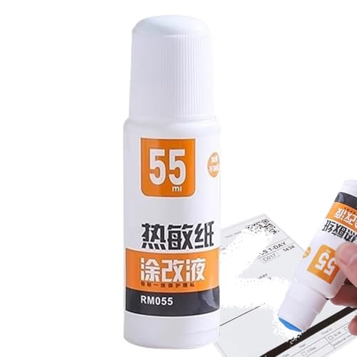 Corrección de escritura a mano Líquido: removedor de tinta de secado rápido, herramienta de borrador de papel | 55 ml de escritura Eliminador, 30 ml de líquido sensible térmico, papelería juvenil, sum