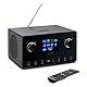 MEDION P85444 2.1 Internetradio mit Subwoofer (DAB+, UKW Radio, Spotify Connect, WLAN, Bluetooth, Streaming, Equalizer, Farbdisplay, USB, AUX, Wecker, Schlummerfunktion, Sleep Timer) schwarz