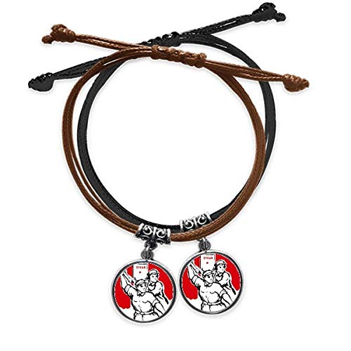 Bracelet communiste rouge DIYthinker en cuir, sublimez vos tenues quotidiennes avec un style rétro