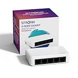 Strong 5 Port Gigabit Ethernet Switch, High-Speed LAN Splitter, 10/100/1000 Mbps, Plug & Play Network Hub, Energy-Efficient, Silent, Desktop or Wall-Mount, Suitable for Home & Office - Image 1