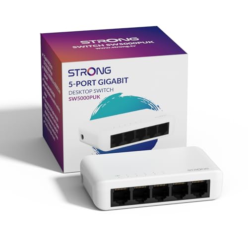 Strong 5 Port Gigabit Ethernet Switch, High-Speed LAN Splitt
