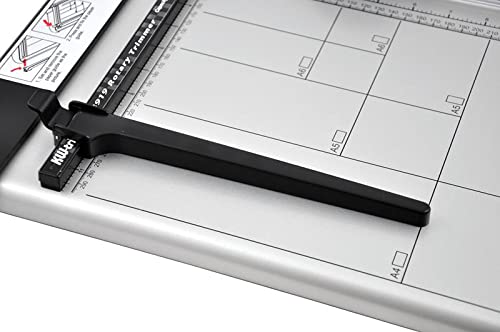 KW-TRIO TR3919 Rogneuse Rotative Massicot A3 - Jusqu'à 15 Feuilles - Table En Acier