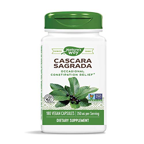 Nature's Way Cascara Sagrada Bark, 350 mg per serving, 180 Vegetarian Capsules