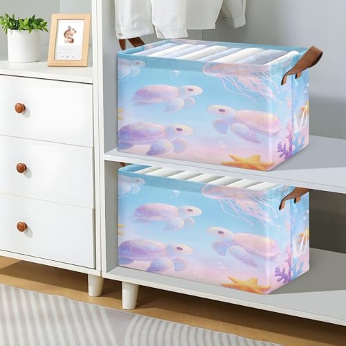 Panier de rangement pliable méduses en tissu polyester imperméable type 05 - 8