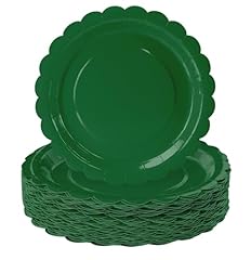 green paper plates
