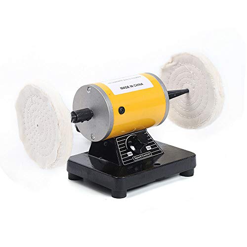 Polishing Buffing Machine, 5'' Mini Gem Jewelry Bench Buffer Polisher Grinder for Beads Workpieces Parts Handmade Products 200W 7000RPM