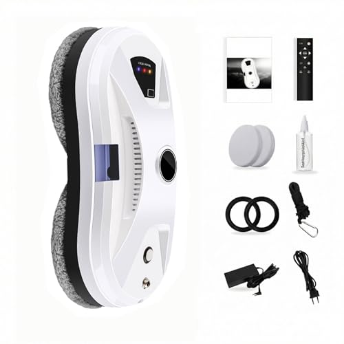 Osmo RoboClean Fensterputzroboter Fensterroboter Robo Clean Fensterreinigungsroboter mit Fernbedienung 3 Reinigungswege Intelligente Navigation und Kantenerkennungssystem (Weiß)