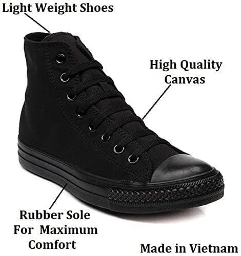 Image of Stylish Trendy Lightweight Canvas Casual High Top Sneaker Shoes for Mens & Boys