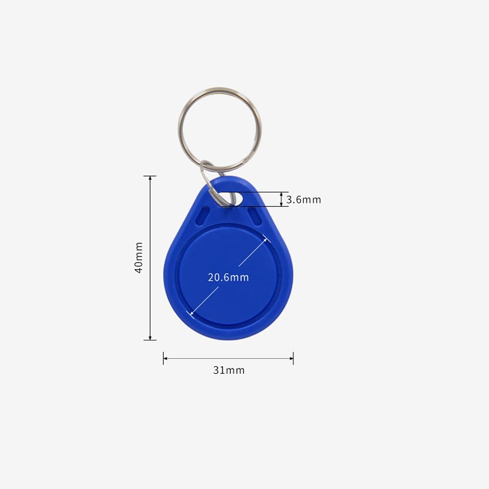Llavero RFID 13.56 MHz Tarjeta Acceso IC Control Acceso Paquete 50 Colores Surtidos