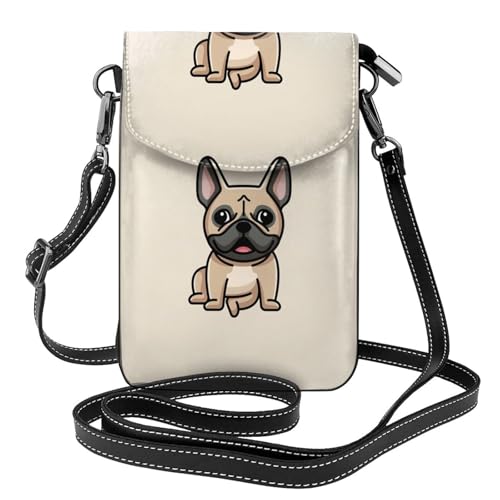 Pochette téléphone Bouledogue français, le cadeau parfait pour femme avec porte-cartes
