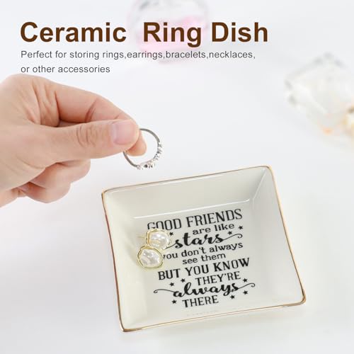 HOME SMILE Ceramic Ring Dish Jewelry Tray for Mom Sister Friends4