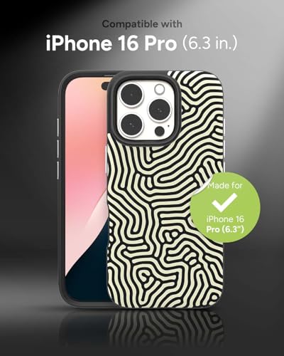 Coque iPhone 16 Pro phosphorescente motif labyrinthe pour vos soirées