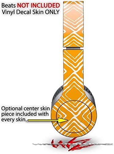 Skin Decal Wrap Works with Original Beats Solo HD Headphones Wavey Orange Skin Only (Headphones NOT Included)