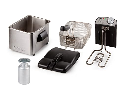Kaltzonen Fritteuse Edelstahl mit Deckel, 3000 Watt, 4 Liter – Bild 4
