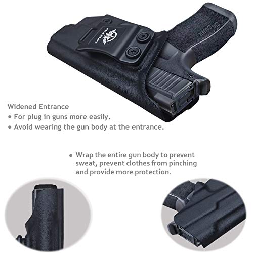 P365XL Holster IWB Kydex Holster Custom Fit: Sig Sauer P365XL Pistol - Inside Waistband Concealed Carry - Adj. Cant Retention - Cover Mag-Button - Widened Entrance - No Wear, No Jitter