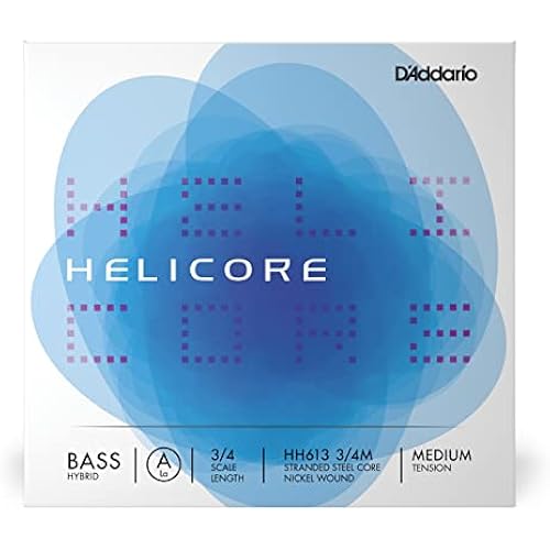 D'Addario Helicore Hybrid Bass Single A String, 3/4 Scale, Medium Tension