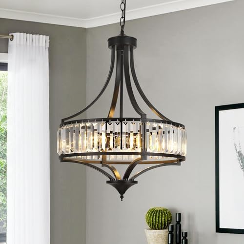 CNRATYE 20" Modern Farmhouse Crystal Chandeliers for Dining Room,...