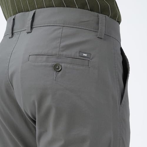 Image of BASICS Premium Cotton Stretch Formal Trousers for Men | Office Pants