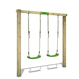 [page_title]-FATMOOSE Schaukel Schaukelgestell'JollyJane Style XXL' Schaukelgerüst aus Massivholz inkl. 4 Ankern - Doppelschaukel