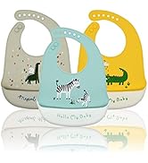 Bavaglini Con Maniche Per Bambini - 2 Pack Impermeabile E Lavabile