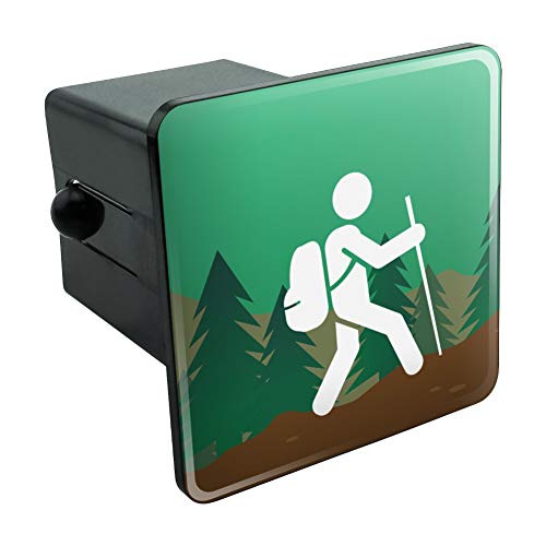 hitch plug hiking - Graphics and More Hiker Hiking Symbol Mountain Nature Tow Trailer Hitch Cover Plug Insert 2