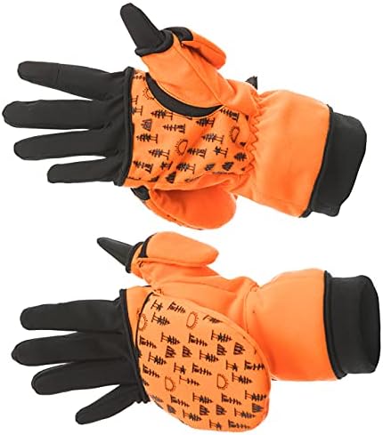 DOING SOMETHING GREAT (DSG Outerwear) Women's Flip Top 3.0 Hunting Mittens with Glove Liner - Blaze Orange - XS