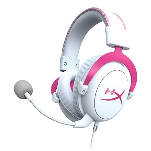 Image of HyperX Cloud Ii-Gaming Headset for Pc,Ps5|Ps4. Includes 7.1 Virtual Surround Sound&USB Audio Control Box-Pink (4P5E0Aa),Over Ear,Wired