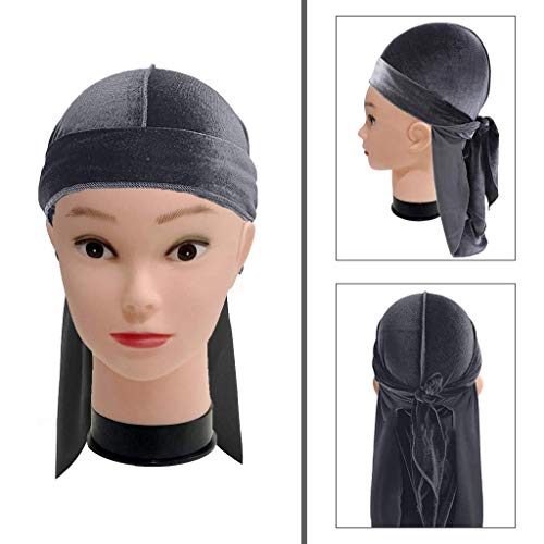 Zalati Durag Casquette Copricapo, gris, taille unique – vue 2