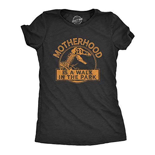 T-shirt femme dinosaure Motherhood Walk in the Park coton graphique