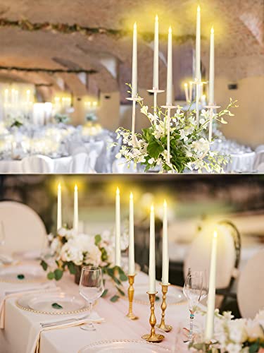 Image of Retisee 30 Pcs 11 Inch Flameless Taper Candles LED Candles Bulk Battery Operated Taper Candle Flickering LED Candlesticks for Valentines Birthday Wedding Party Decor (Classic Style,Ivory)