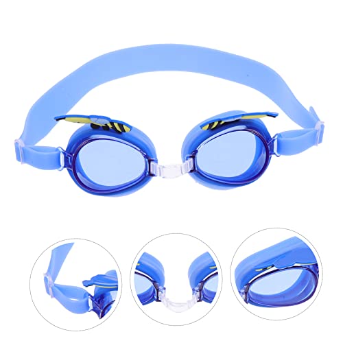 Lunettes de natation enfants légères en gel de silice bleu pour filles et garçons
