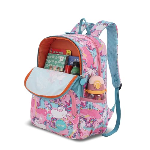 Image of American Tourister Jupy | 26 Ltrs | 2 Compartments | Bottle Pocket | Ergonomic Padded Back Panel & Shoulder Straps | Kids Backpack | 1 Year International Warranty | Unicorn Pink