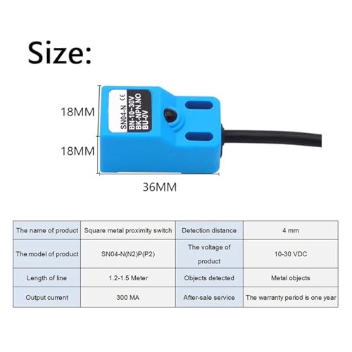 Interrupteur de proximité SN04-Y1 capteur inductif de métaux 10pcs