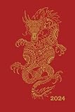 2024: Calendar, Diary, Year of the Dragon Red, Compact Week (6x9")
