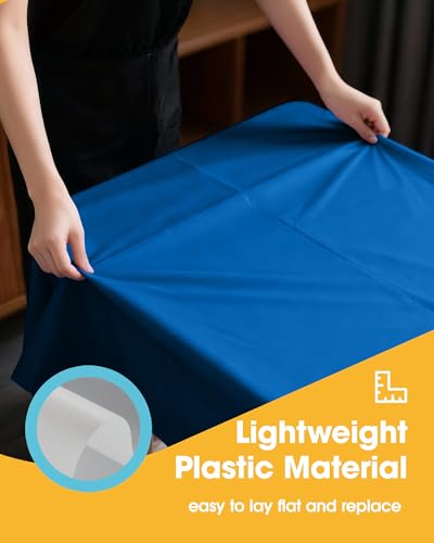 Image of Niuara Blue Plastic Table Cloth - 4 Pack 54 inch x 108 inch Rectangle Disposable Tablecloths for 6FT Tables, Table Cover for Party, Holiday & Gathering Use