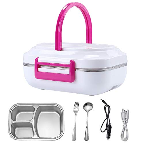 Siomeor Electric Heating Lunch Box Car Home Office Travel Use Food Warmer Portable