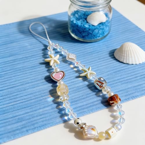 Image of Beaded Camera Wrist Strap Cute Digital Camera Charm Lanyard, Phone Wristlet Charms, Beaded Camera Chain for Bag