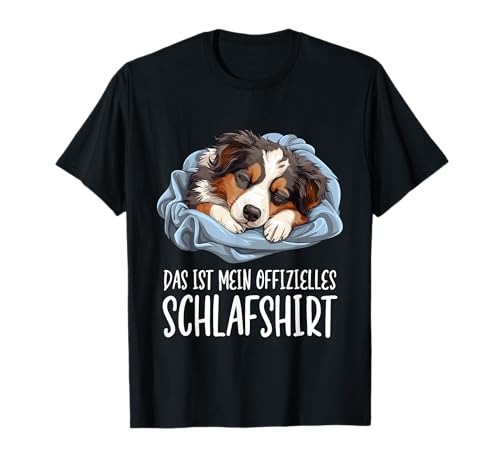 Süßer Hund Offizielles Schlafshirt Australian Shepherd T-Shirt