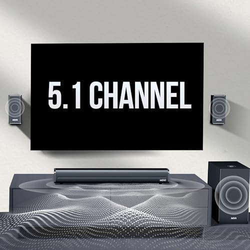 Image of Mivi Fort Hip-Hop 6000 Home Theatre [2025 Launch], 600 Watts Soundbar with cinematic sound, 5.1 Channel, Multiple EQ & Input Modes, BT v5.3, Remote Accessibility, Made in India Sound bar for TV