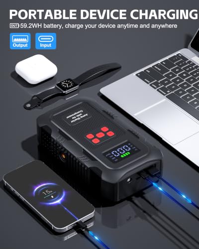 HPBS 5000A Jump Starter with Air Compressor