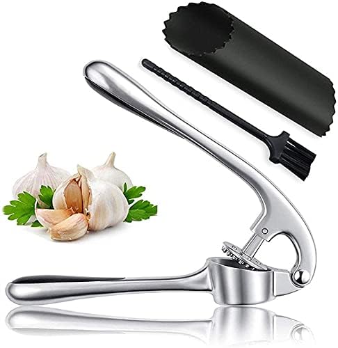 FLIPNEX Zinc Alloy Garlic Press Garlic Masher Household Manual Ginger Garlic Press Kitchen Mini tool Easy to Squeeze and Clean