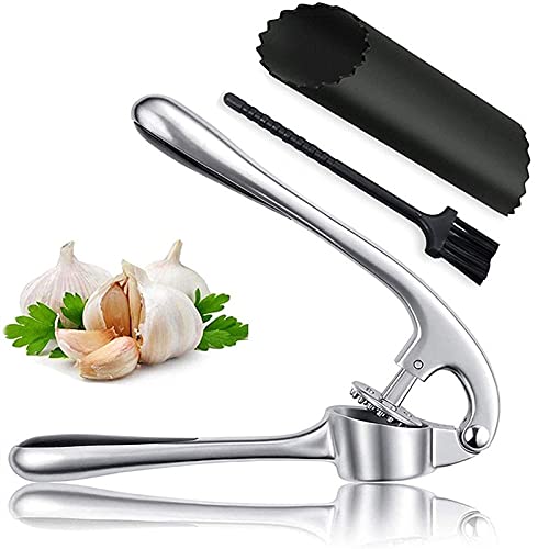 FLIPNEX Zinc Alloy Garlic Press Garlic Masher Household Manual Ginger Garlic Press Kitchen Mini tool Easy to Squeeze and Clean
