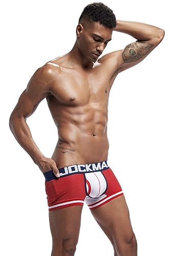 JOCKMAIL Mens Mesh Boxer Briefs Quick Drying Underwear Men Breathable Ice Silk Men's Underwear Trunks Underpanties3