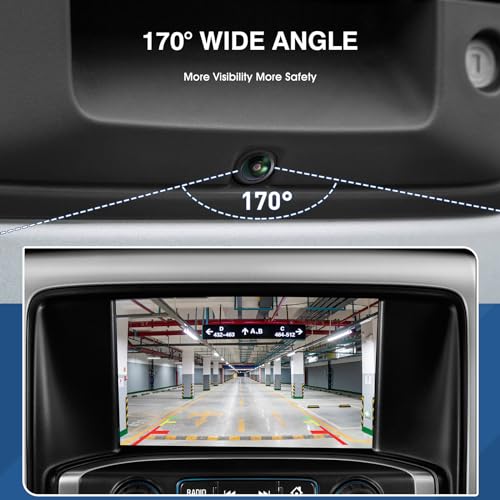 Image of Rear View Backup Reverse Camera Fit for Chevrolet Silverado Cheyenne Fit for GMC Sierra 1500 2500 HD 3500 HD 2014 2015,Safety Parking Back Up Assist Camera OE Number 23306741 22803702