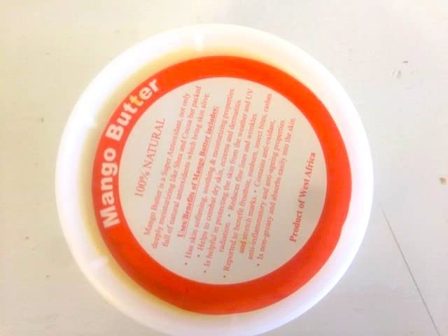 Worldscents Raw Unrefined 100% Pure Natural mango Butter from West Africa, no fragrance added great moisturizer 8 oz